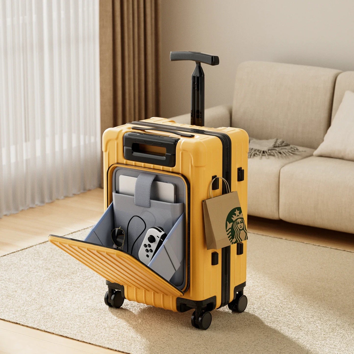 valise-siège-enfant-jaune